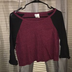 sporty maroon top